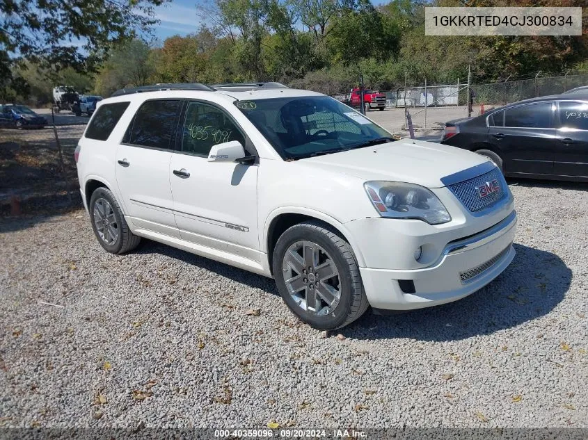 1GKKRTED4CJ300834 2012 GMC Acadia Denali