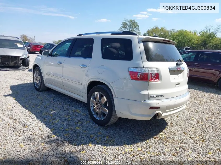 1GKKRTED4CJ300834 2012 GMC Acadia Denali