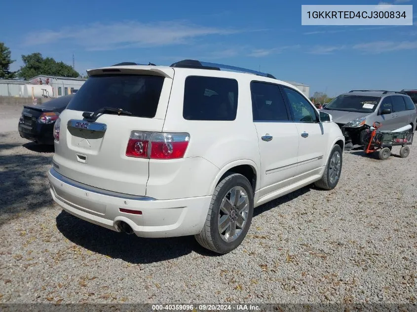 1GKKRTED4CJ300834 2012 GMC Acadia Denali