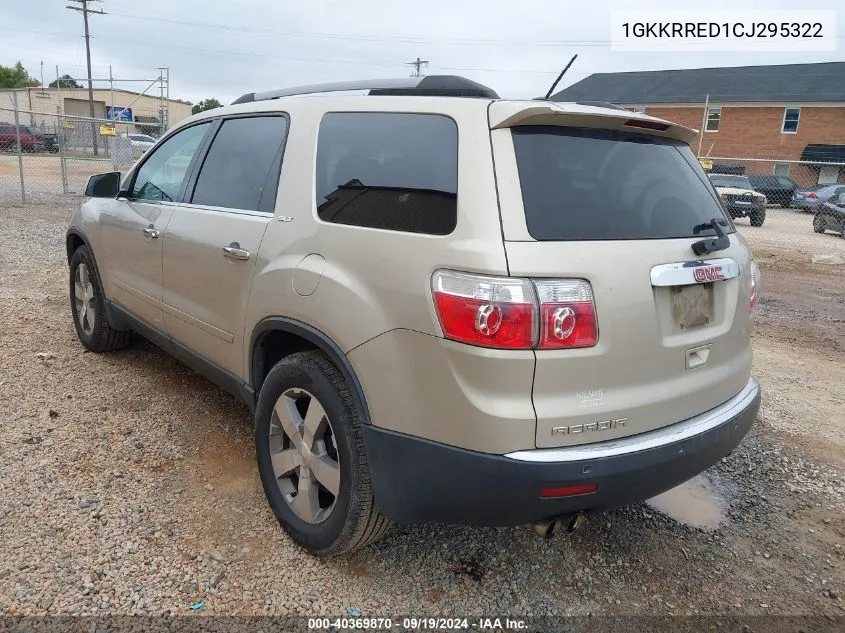 1GKKRRED1CJ295322 2012 GMC Acadia Slt-1