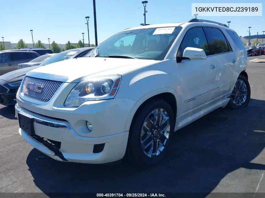 1GKKVTED8CJ239189 2012 GMC Acadia Denali