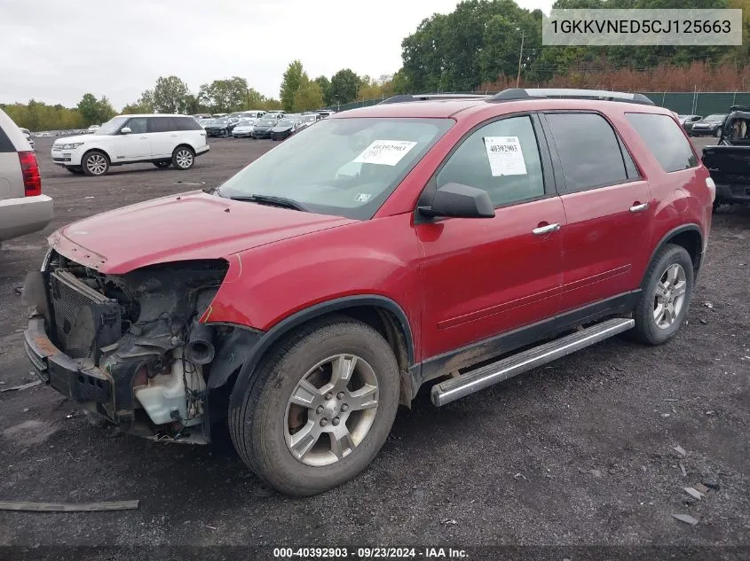 1GKKVNED5CJ125663 2012 GMC Acadia Sl