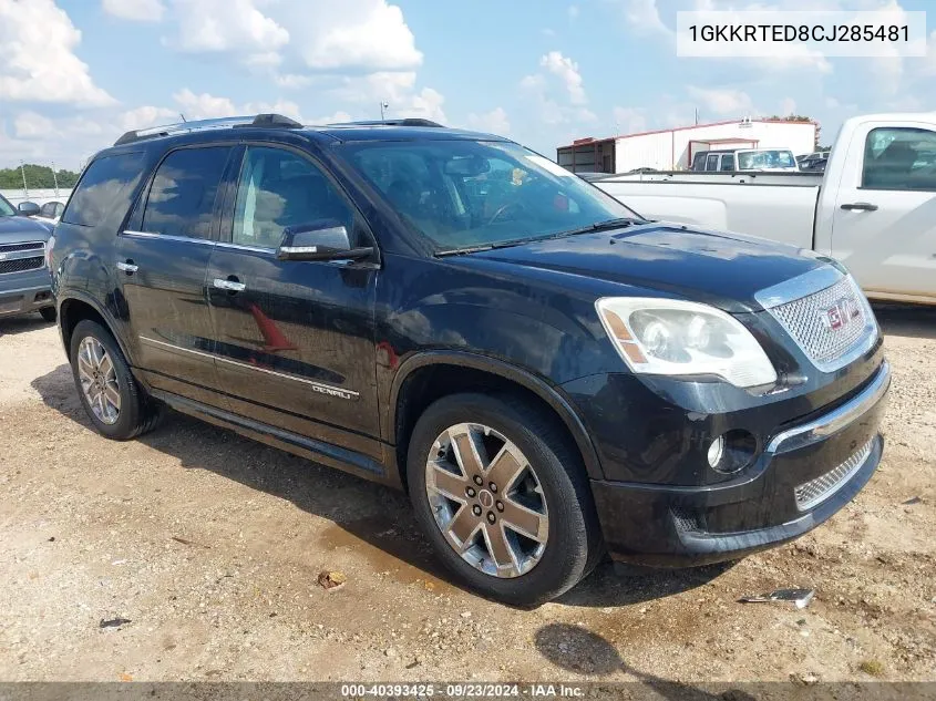 1GKKRTED8CJ285481 2012 GMC Acadia Denali