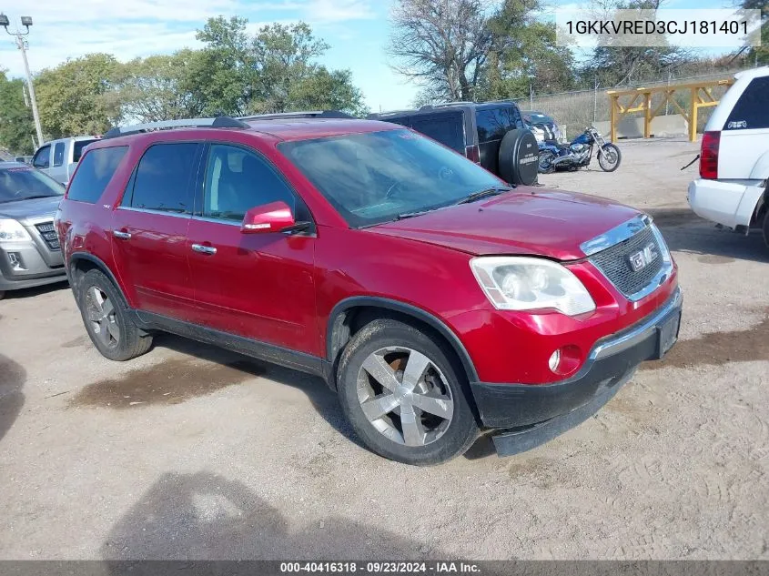 1GKKVRED3CJ181401 2012 GMC Acadia Slt-1