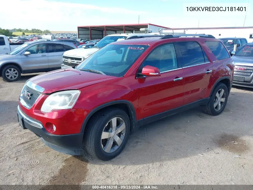 1GKKVRED3CJ181401 2012 GMC Acadia Slt-1