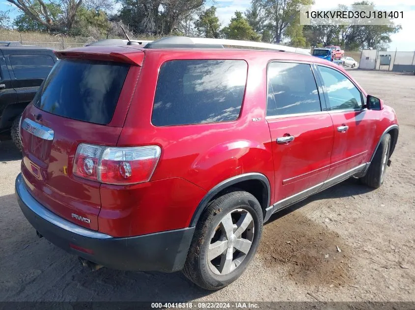 1GKKVRED3CJ181401 2012 GMC Acadia Slt-1