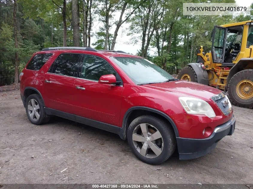 1GKKVRED7CJ401879 2012 GMC Acadia Slt-1