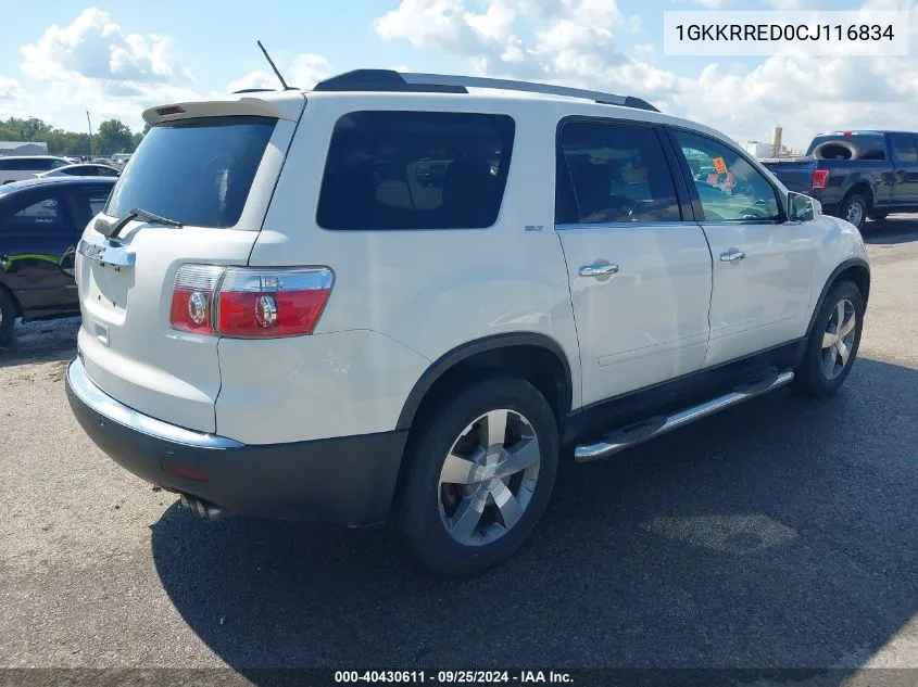 1GKKRRED0CJ116834 2012 GMC Acadia Slt-1