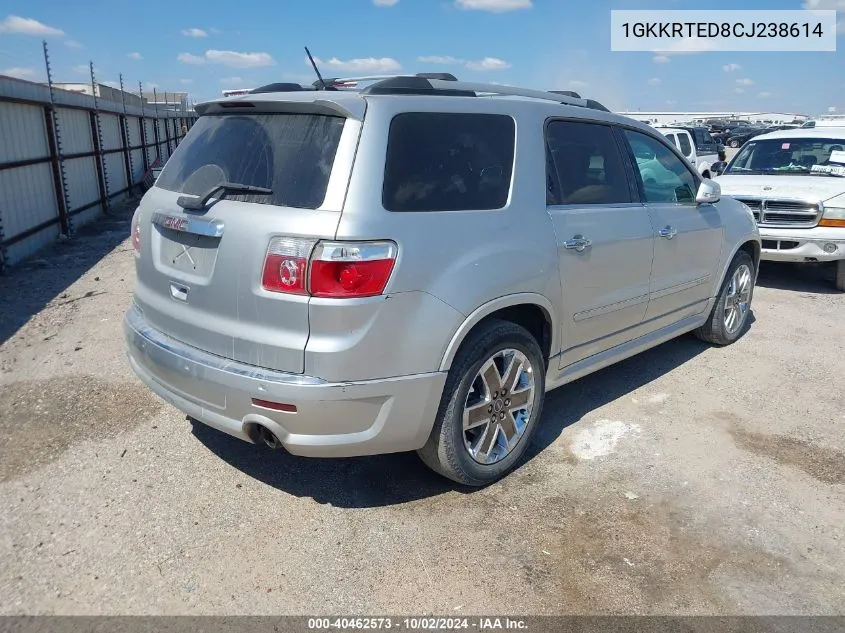 1GKKRTED8CJ238614 2012 GMC Acadia Denali