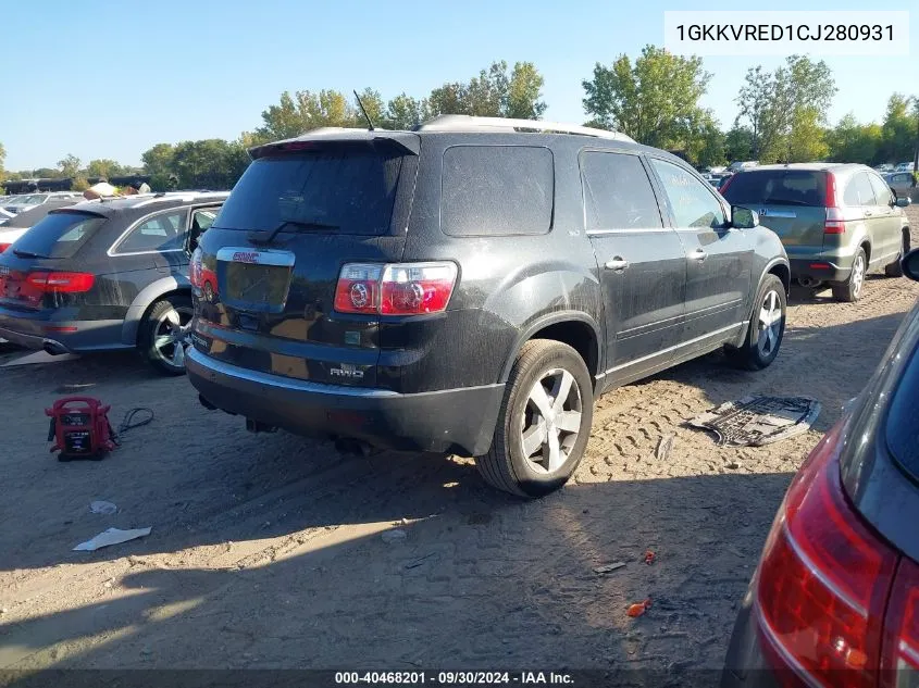 1GKKVRED1CJ280931 2012 GMC Acadia Slt-1