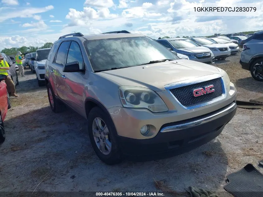 1GKKRPED7CJ283079 2012 GMC Acadia Sle