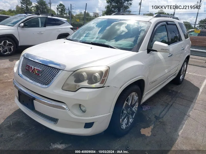 1GKKVTED8CJ219542 2012 GMC Acadia Denali