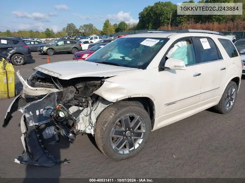 1GKKVTED2CJ243884 2012 GMC Acadia Denali