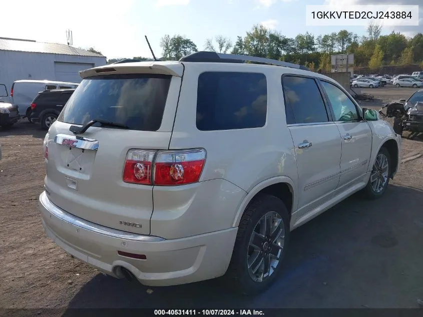 1GKKVTED2CJ243884 2012 GMC Acadia Denali