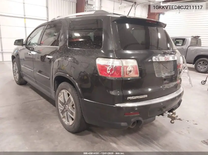 1GKKVTED8CJ211117 2012 GMC Acadia Denali