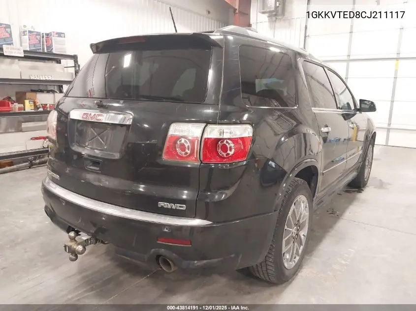 1GKKVTED8CJ211117 2012 GMC Acadia Denali