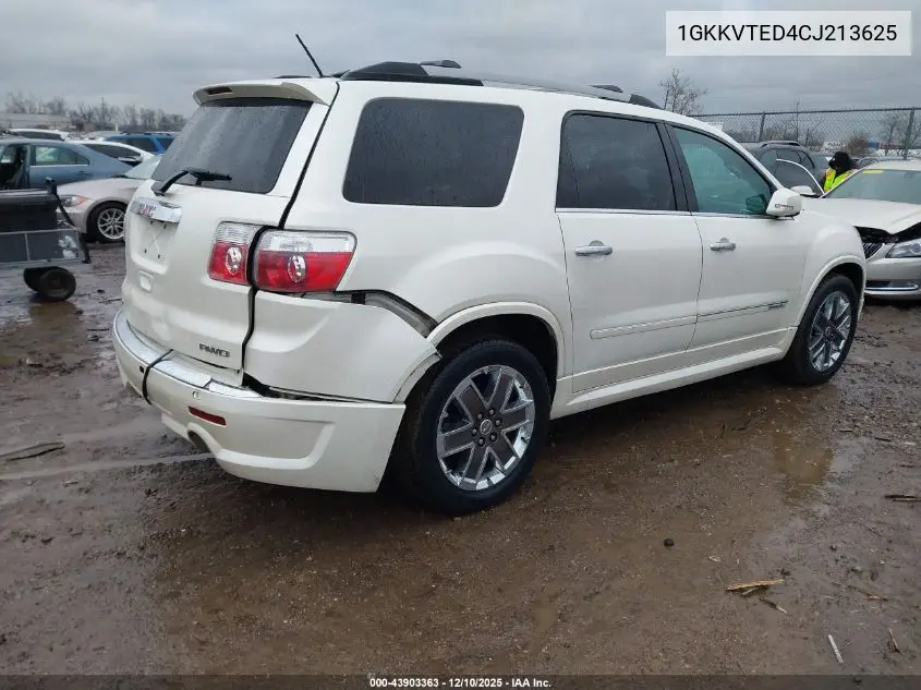 1GKKVTED4CJ213625 2012 GMC Acadia Denali