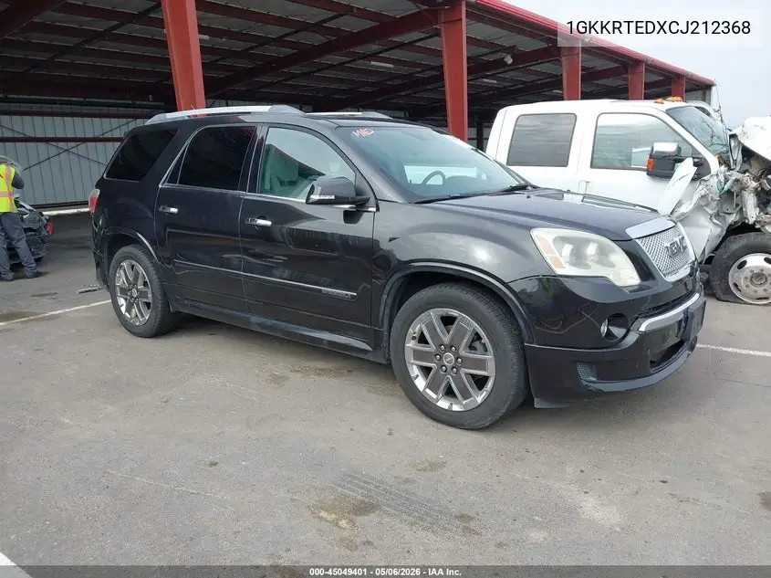 1GKKRTEDXCJ212368 2012 GMC Acadia Denali