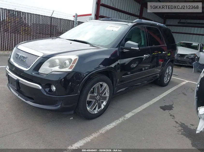 1GKKRTEDXCJ212368 2012 GMC Acadia Denali