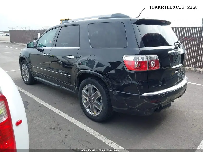1GKKRTEDXCJ212368 2012 GMC Acadia Denali