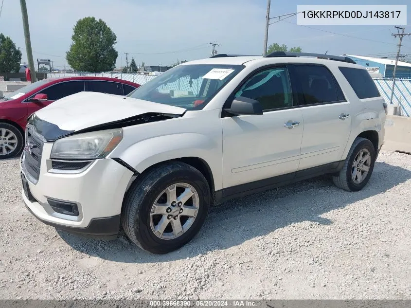 1GKKRPKD0DJ143817 2013 GMC Acadia Sle-2