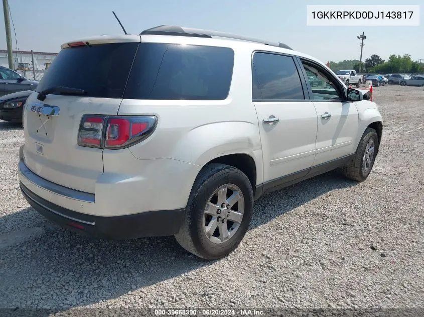 1GKKRPKD0DJ143817 2013 GMC Acadia Sle-2