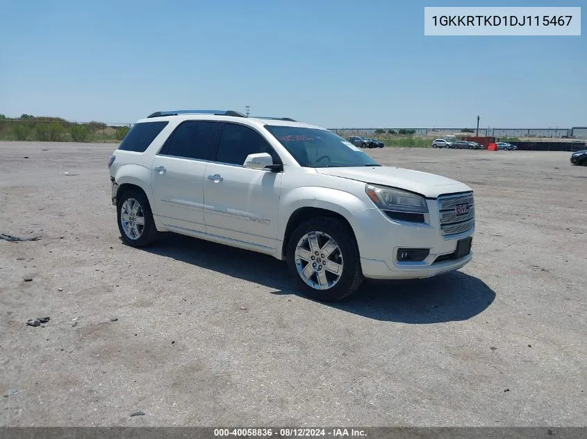 1GKKRTKD1DJ115467 2013 GMC Acadia Denali