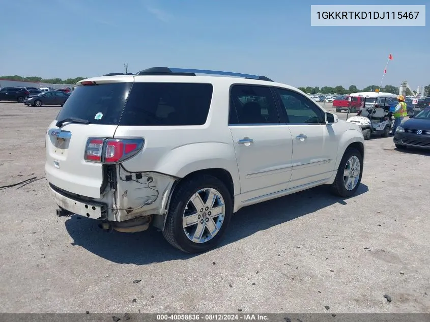 1GKKRTKD1DJ115467 2013 GMC Acadia Denali