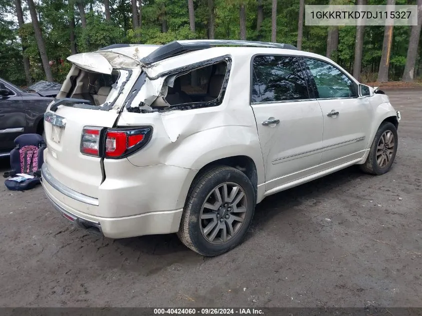 1GKKRTKD7DJ115327 2013 GMC Acadia Denali