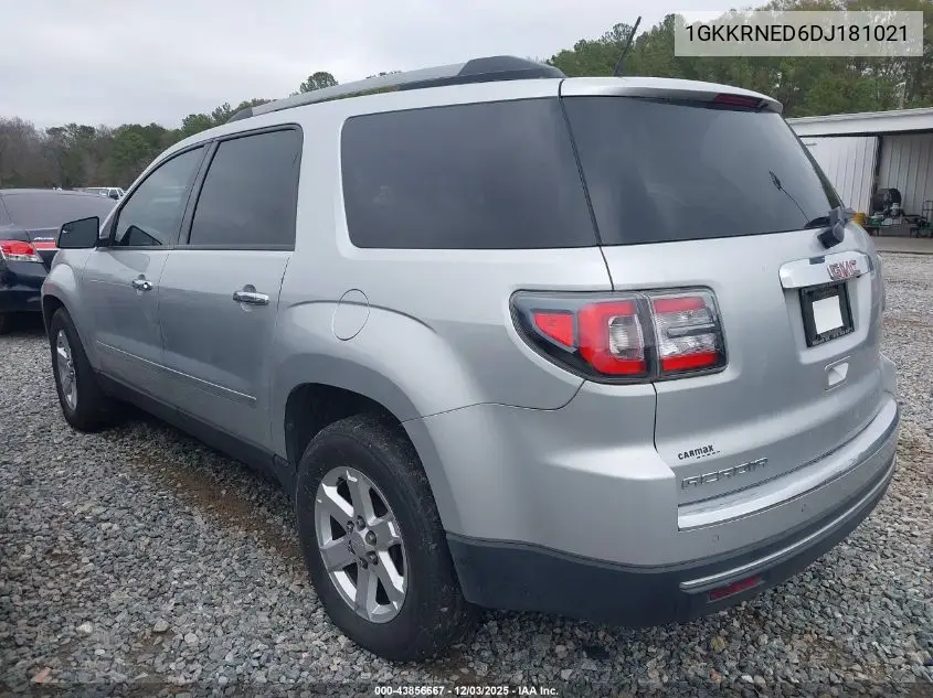1GKKRNED6DJ181021 2013 GMC Acadia Sle-1