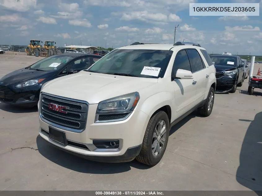 1GKKRRKD5EJ203605 2014 GMC Acadia Slt-1