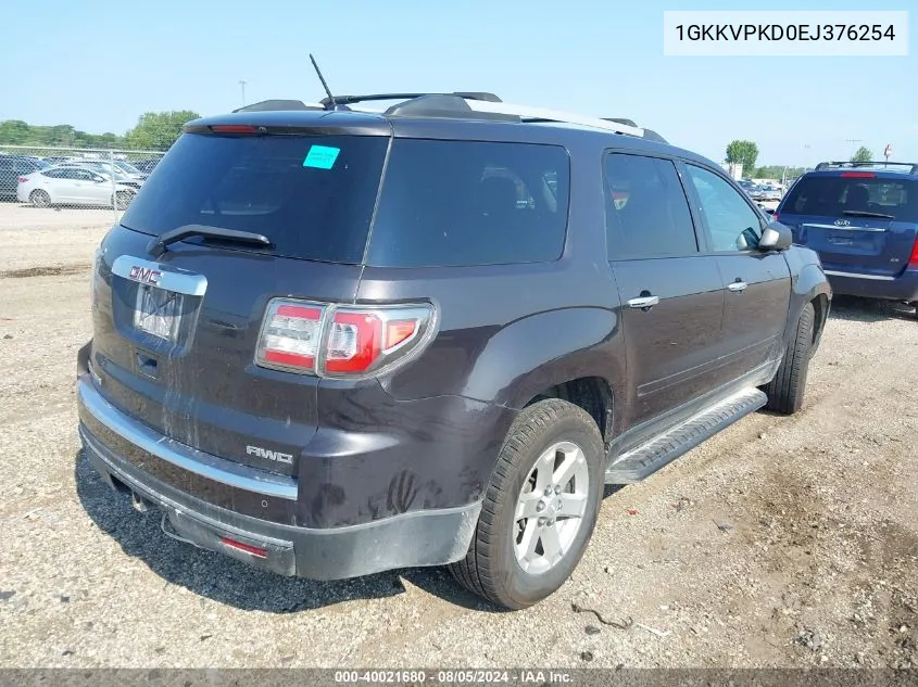 1GKKVPKD0EJ376254 2014 GMC Acadia Sle-2