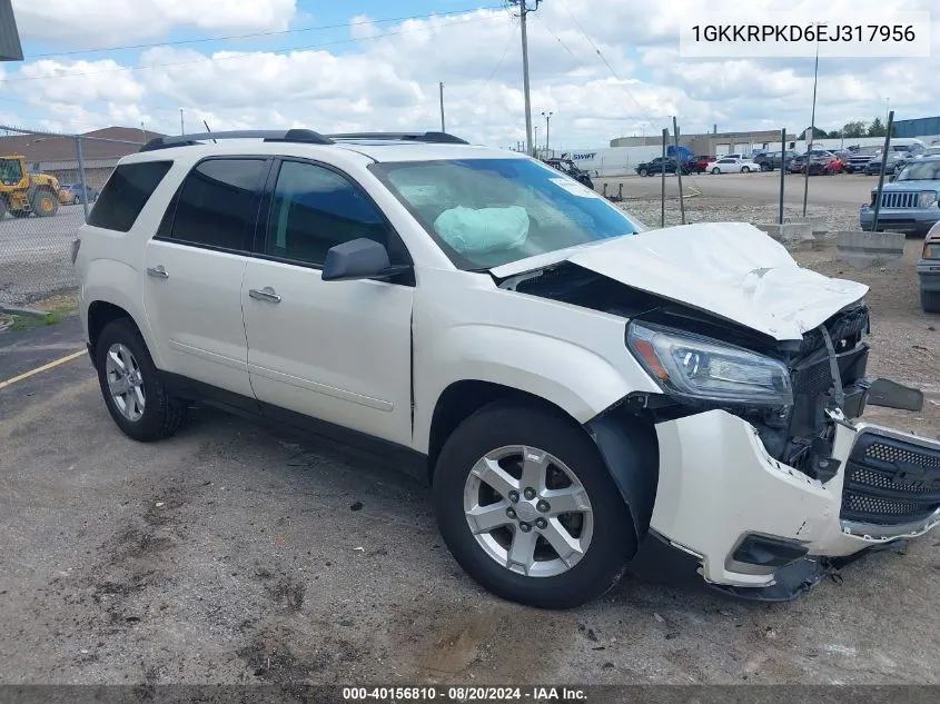 1GKKRPKD6EJ317956 2014 GMC Acadia Sle-2