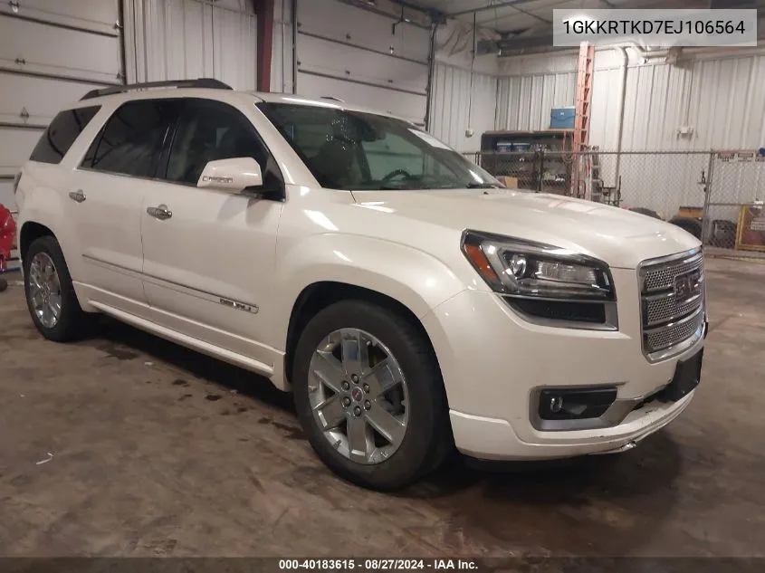 1GKKRTKD7EJ106564 2014 GMC Acadia Denali