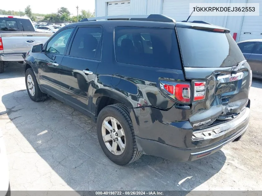 1GKKRPKD0EJ362553 2014 GMC Acadia Sle-2