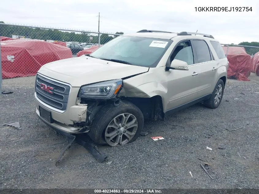 1GKKRRD9EJ192754 2014 GMC Acadia