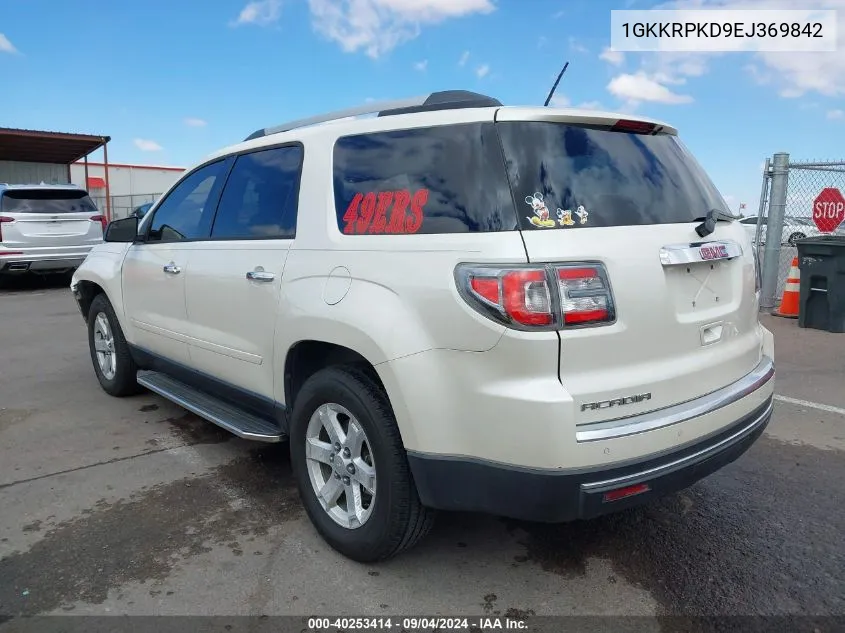 1GKKRPKD9EJ369842 2014 GMC Acadia Sle-2