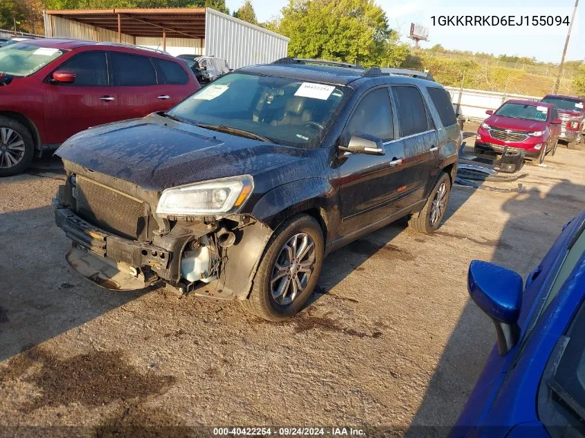 1GKKRRKD6EJ155094 2014 GMC Acadia Slt-1