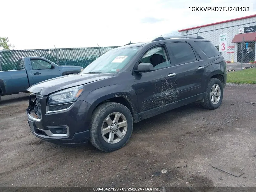 1GKKVPKD7EJ248433 2014 GMC Acadia Sle-2