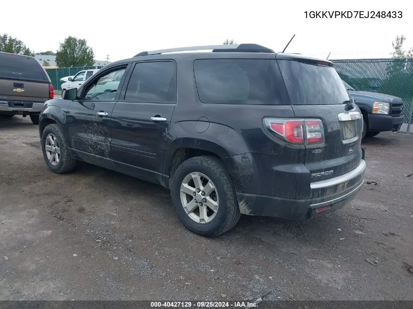 1GKKVPKD7EJ248433 2014 GMC Acadia Sle-2