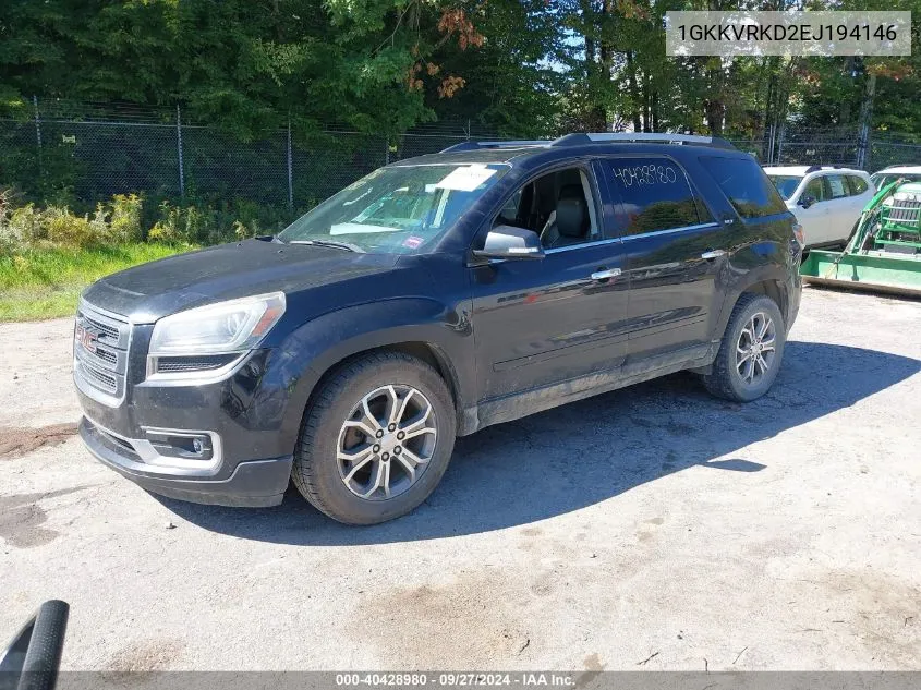 1GKKVRKD2EJ194146 2014 GMC Acadia Slt-1