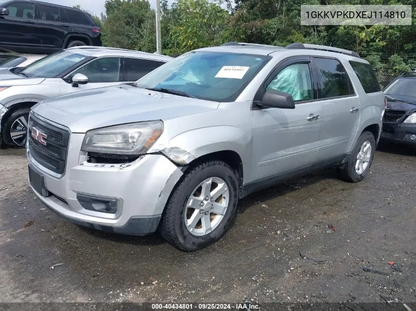 1GKKVPKDXEJ114810 2014 GMC Acadia Sle-2