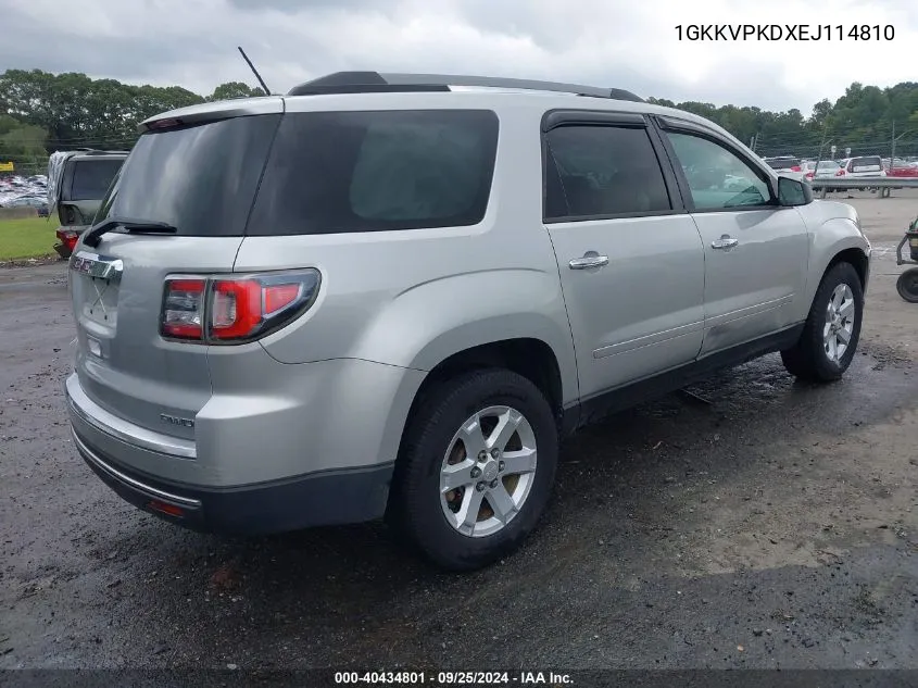 1GKKVPKDXEJ114810 2014 GMC Acadia Sle-2