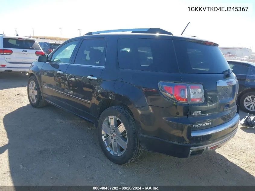 1GKKVTKD4EJ245367 2014 GMC Acadia Denali