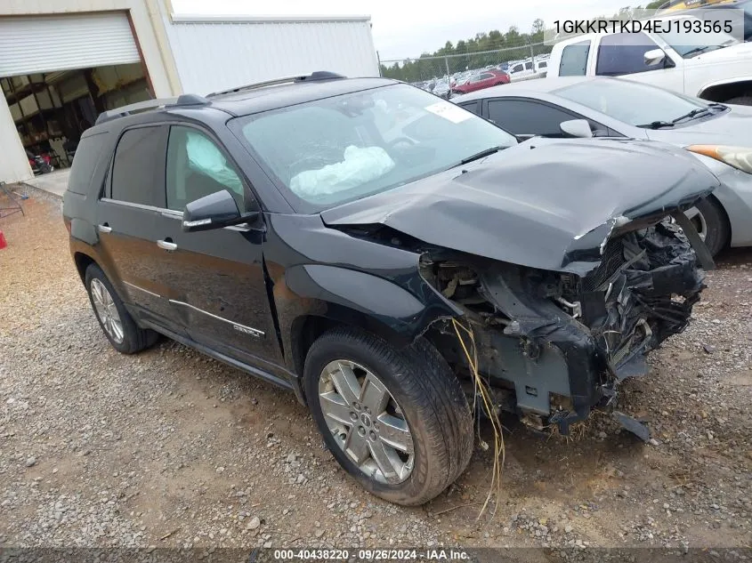 1GKKRTKD4EJ193565 2014 GMC Acadia Denali