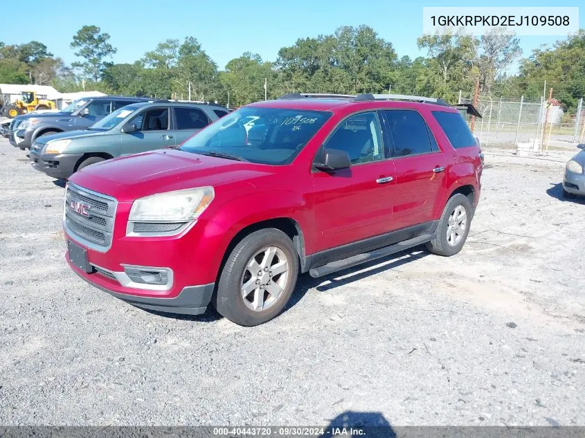 1GKKRPKD2EJ109508 2014 GMC Acadia Sle-2