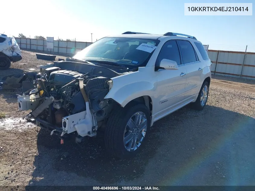 1GKKRTKD4EJ210414 2014 GMC Acadia Denali