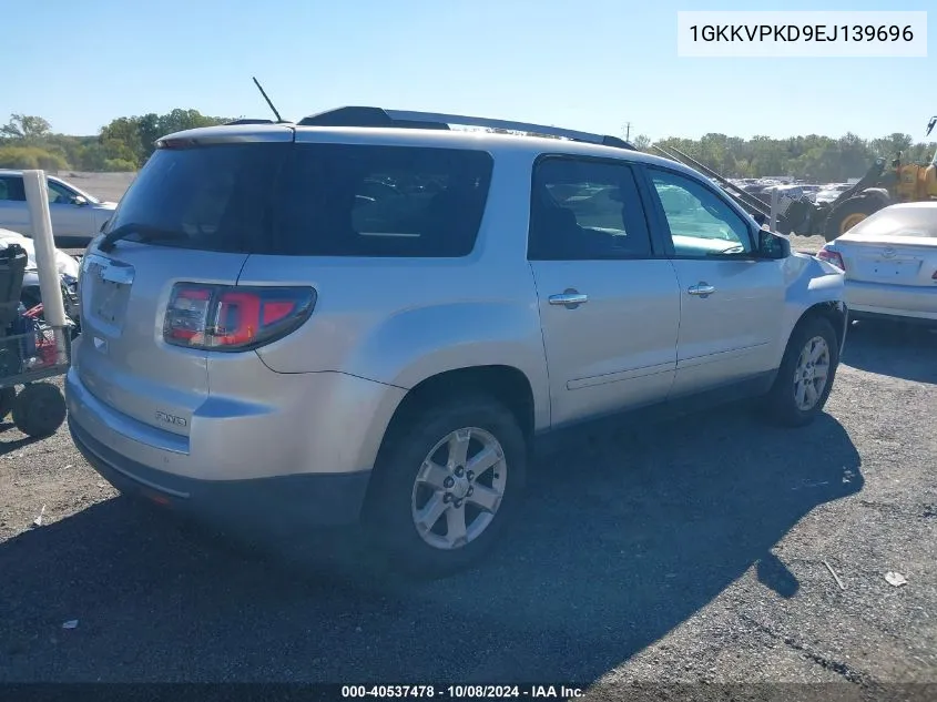 1GKKVPKD9EJ139696 2014 GMC Acadia Sle-2