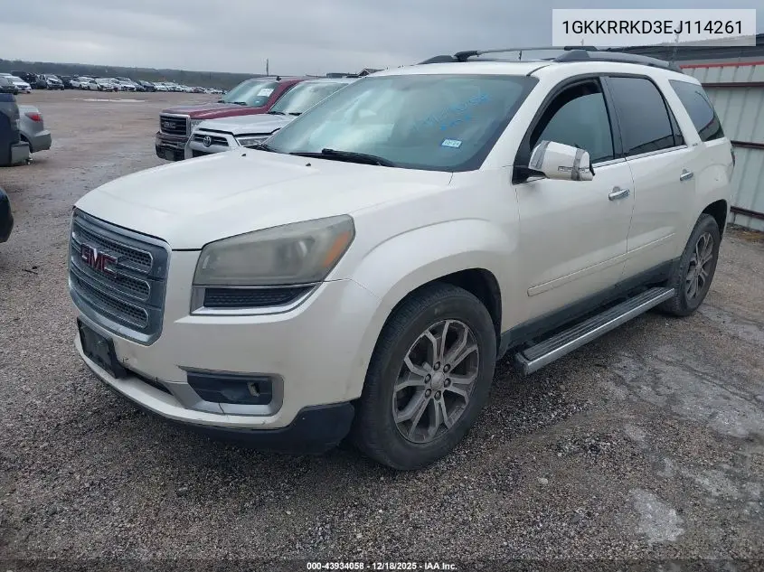 1GKKRRKD3EJ114261 2014 GMC Acadia Slt-1