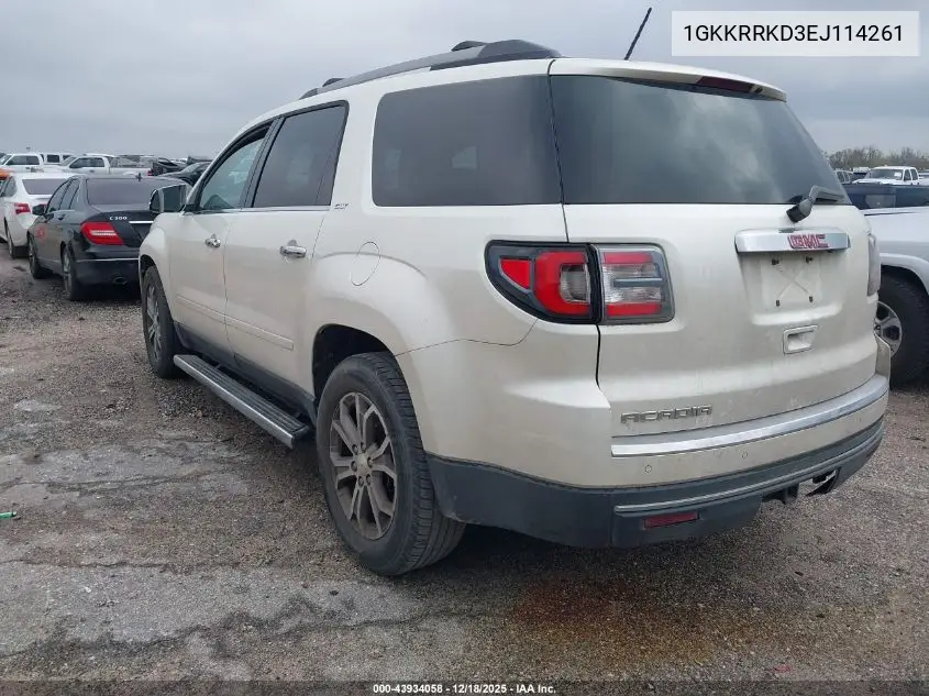 1GKKRRKD3EJ114261 2014 GMC Acadia Slt-1